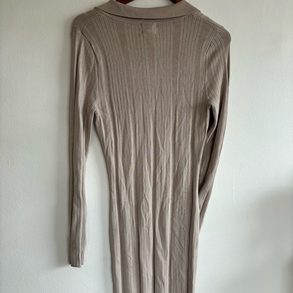 Rib Knit Collar Midi Dress - Picture 6 of 7